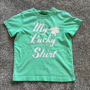 Gymboree Green Clover Short Sleeve Tee Size 5.